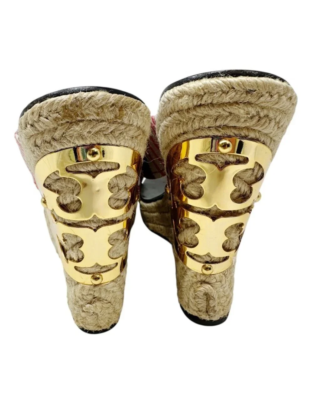 Tory Burch Kristen Espadrille Wedge Sandals Aztec Tribal Print Size 9